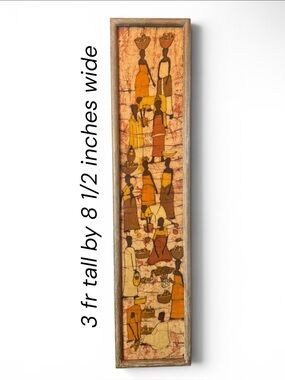 Hand-Painted African batik painting on fabric